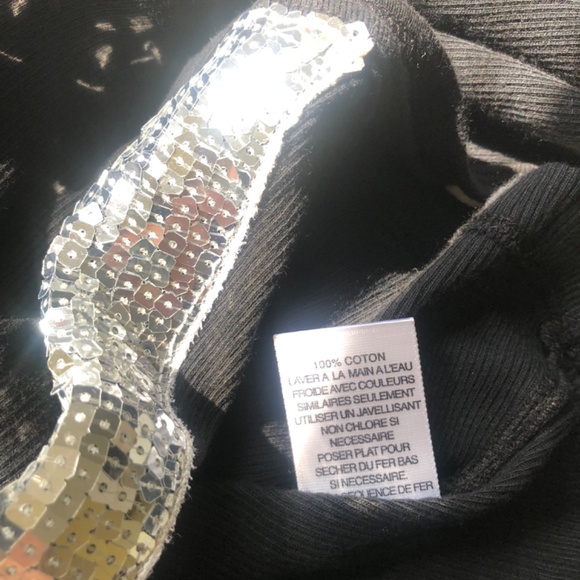 NWT Sequined Tank Top in Black L - Picture 7 of 7